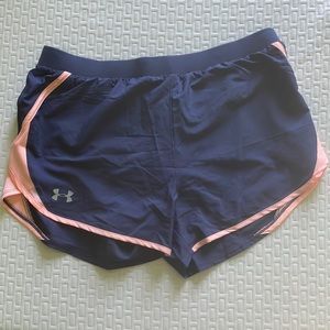 NWOT navy and peach under Armour shorts
